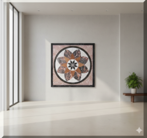 Marble Plate Table Top Flowers 1,00 m