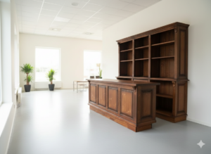 Cabinet & sales counter Yvonne Marrón 2,40 m