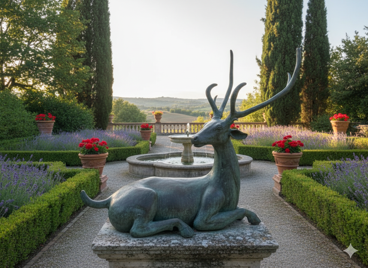 Bronze Deer Sculpture 1,26 m - Image 2