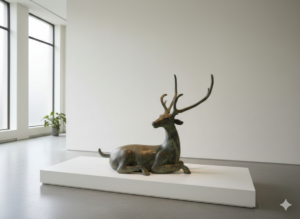 Bronze Deer Sculpture 1,26 m