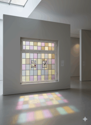 Window Stained Glass Jugendstil 1900