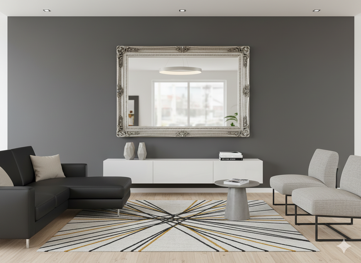 Wall mirror - Silver 2.16 m x 1.57 m - Image 2