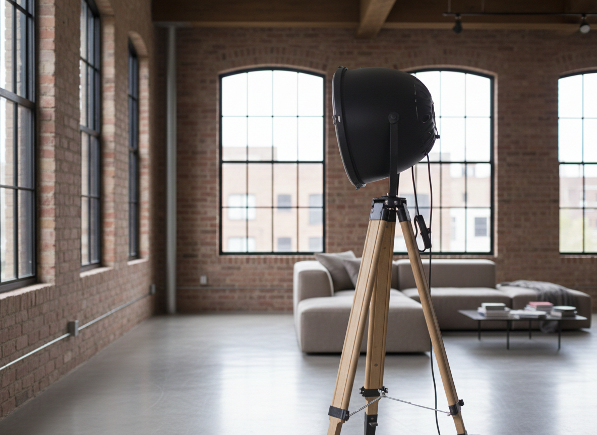 Lamp industrial lamp Tripod 1950 - Image 2