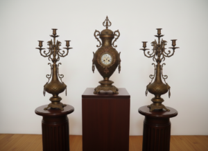 Mantel clock brass France 1850