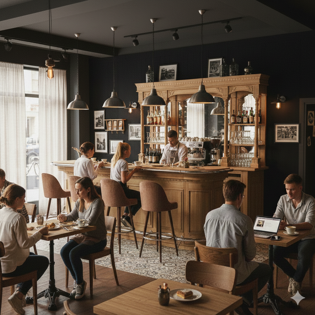 English Bar Counter Teak 2.60 m - Image 2