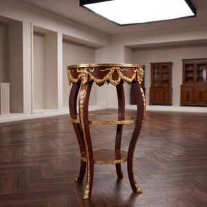 Side Table Walnut Ø 0,61 m