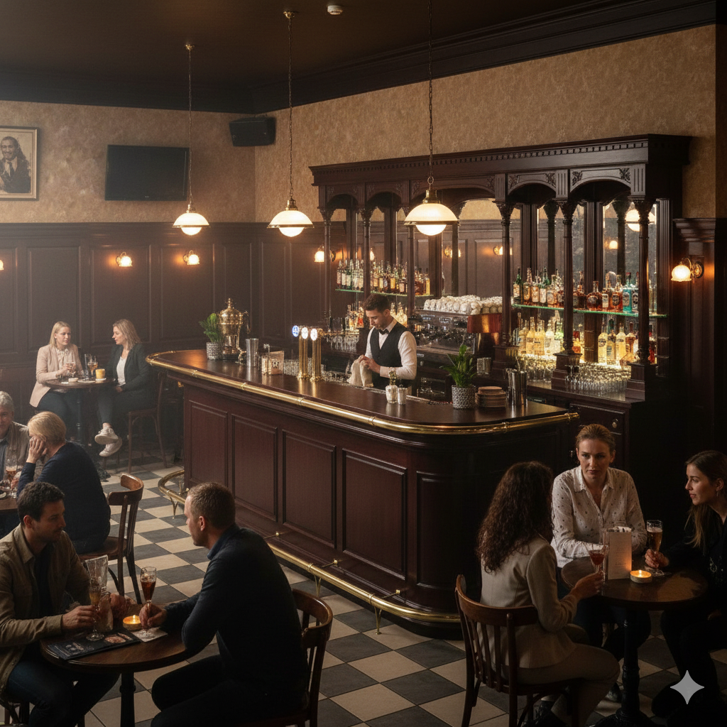 English Bar Counter Mahogany 3,60 m - Image 2