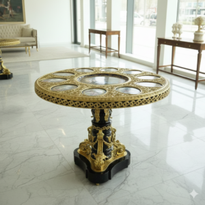 Table Brass Baroque Style Ø 1.15 m