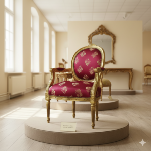 Baroque Chair Red Gold