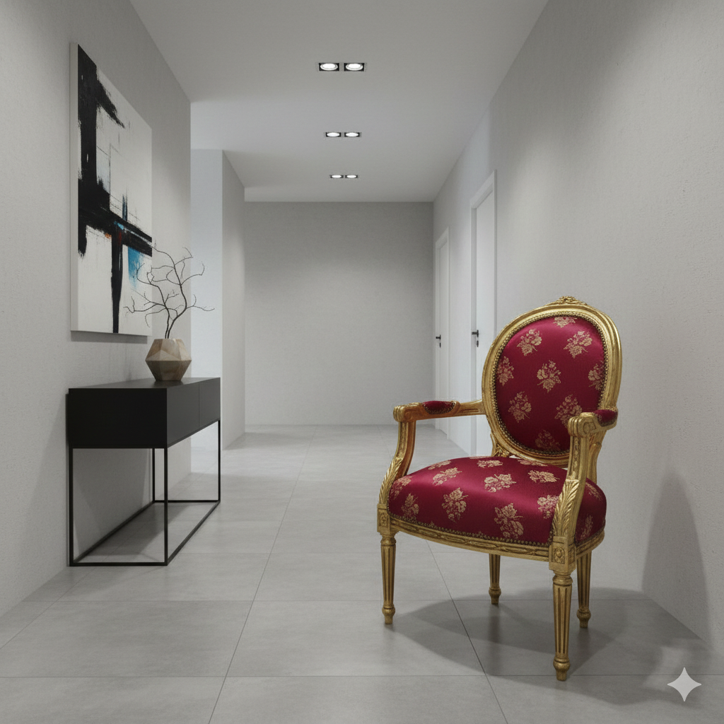 Baroque Chair Red Gold - Image 2