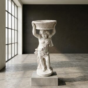 Fountain Concrete Boy with bowl 1,00 m