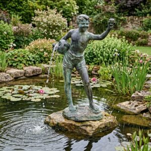 Gargoyle Sculpture Bronze Boy 1.23 m