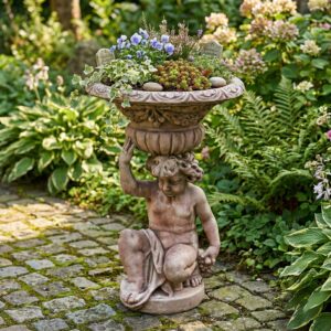 Concrete statue of a Cherub