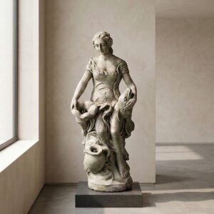 Concrete fountain woman 1,00 m