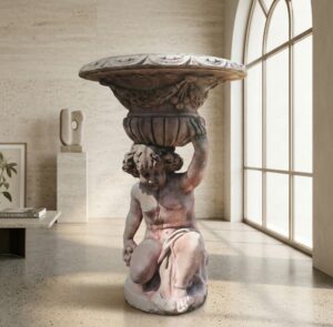 Concrete statue of a Cherub