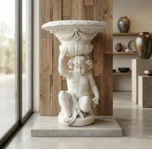 Statue Concrete Cherub 0,87 m