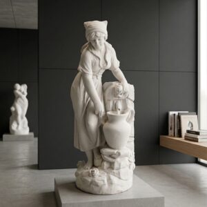 Concrete fountain of a woman with a flask 1,00m