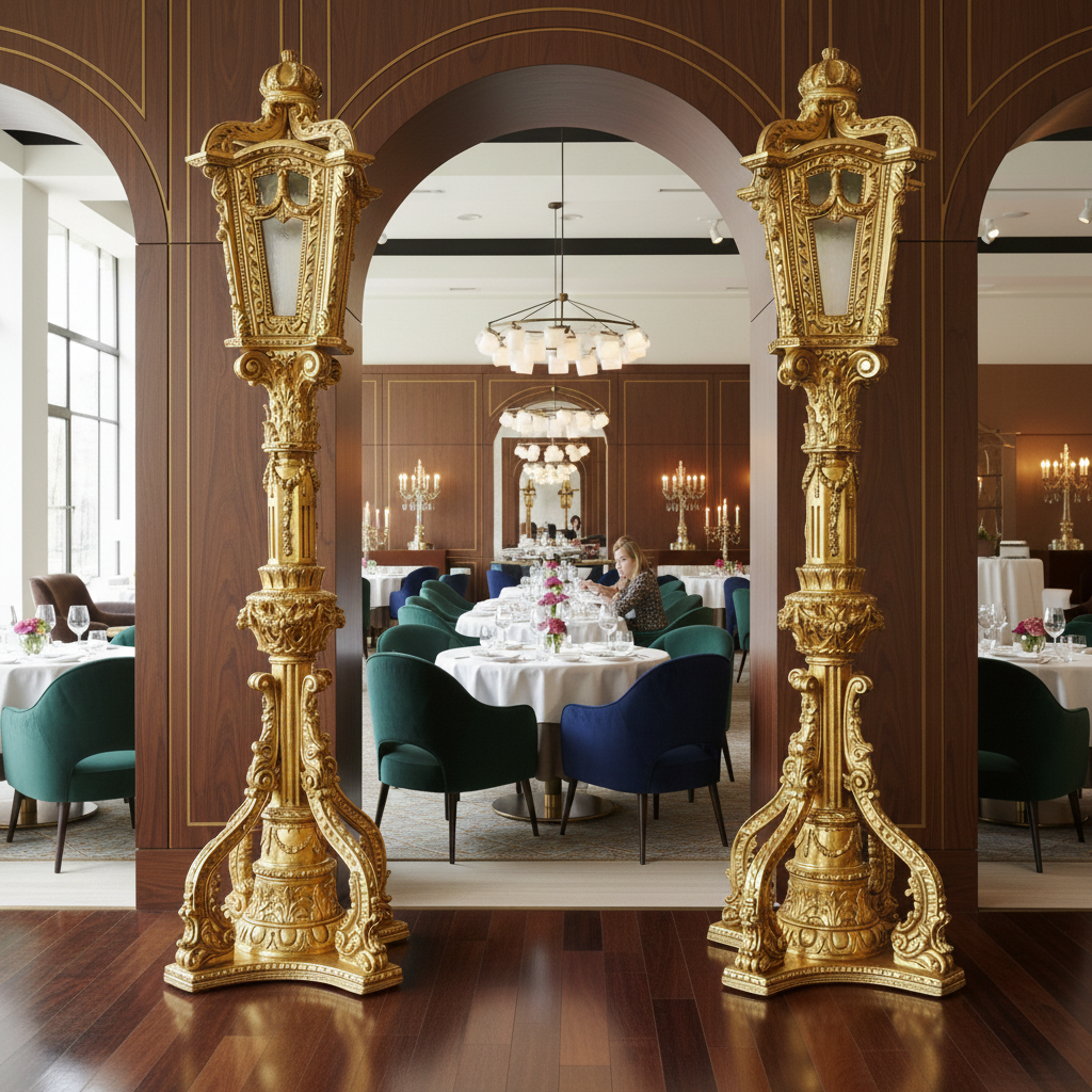 Street light Baroque Gold 2,60 m - Image 2