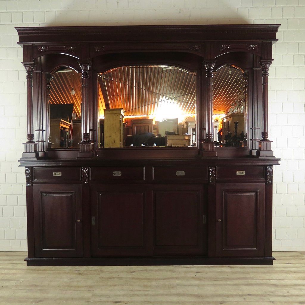 English Bar Back wall Mahogany 2,60 m - Image 3