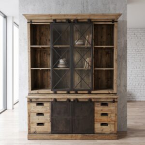 Book case cupboard 1,70 m Pine wood