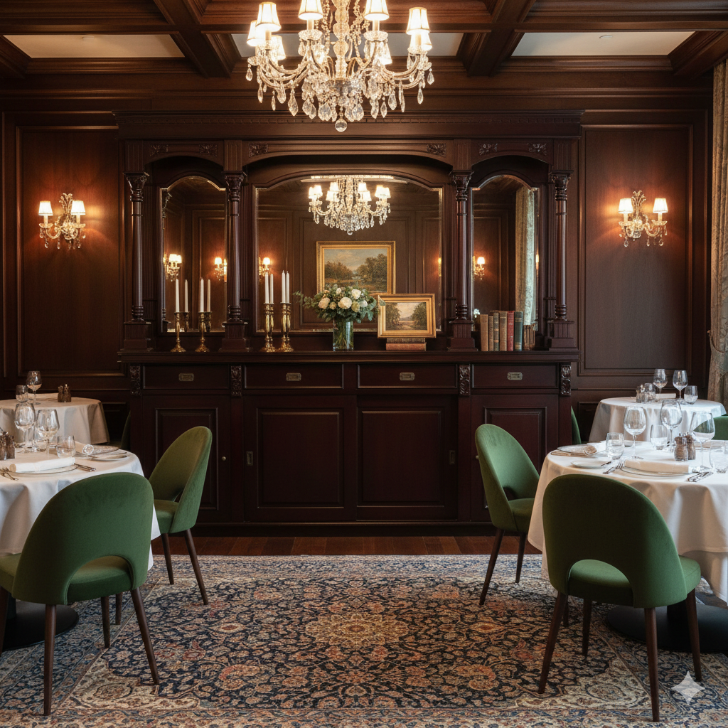 English Bar Back wall Mahogany 2,60 m - Image 2