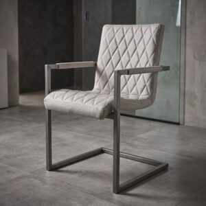 Chair Industrial Design Leather White