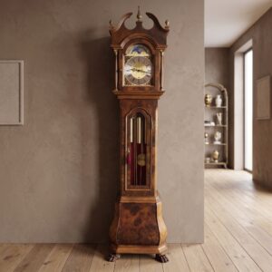 Lauris Standing Clock Walnut Wood Westminster