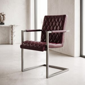 Chair Industrial Design Leather Red Brown