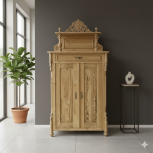 Cabinet with top Louis Philippe 1860 Pine wood