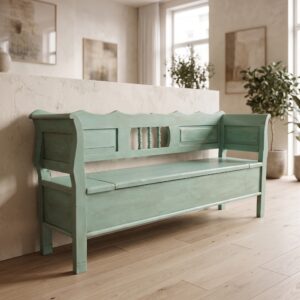 Bench with storage compartment Turquoise 2,00 m