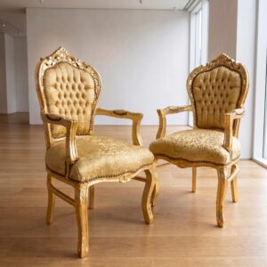 Set Baroque chairs Gold