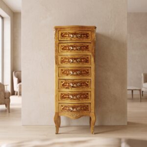 Chest of drawers Baroque style walnut wood 0,46 m