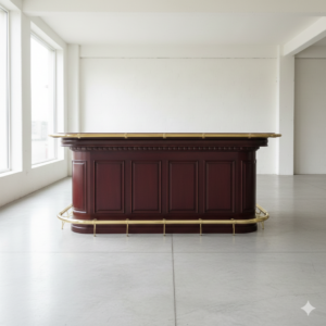 English Bar Counter 2.60 m Mahogany