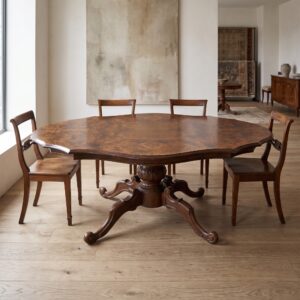 Dining table baroque style1,60 m x 0,99 m Burl wood