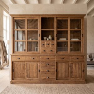 Showcase Bookcase Teak 2,50 m