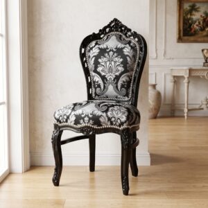 Baroque Chait Satin Black-Silver