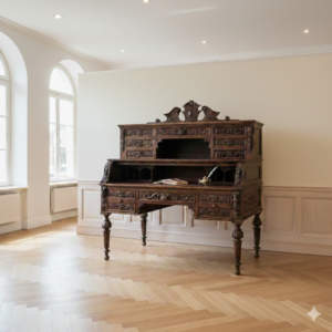 Desk with Top Gründerzeit 1880 Oak