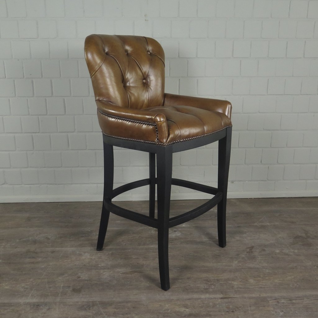 Chesterfield Barstool Leather Cognac - Image 5