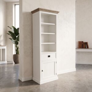 Bookcase Teak White 0,69 m