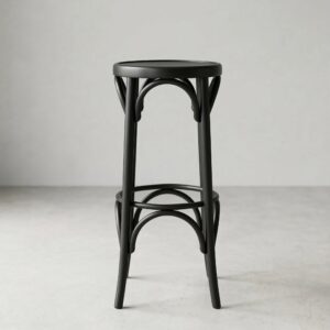 Bar stool Solid Wood Black