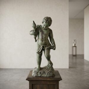 Statue of Boy with Torch Bronze 0.77 m