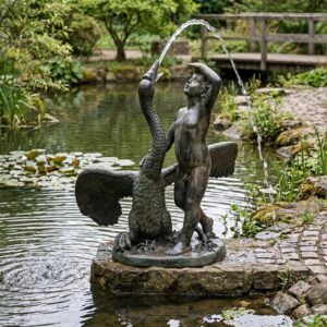 Fountain Boy with Swan Bronze 0.94 m