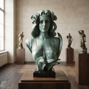 Bust Woman Bronze 0.45 m