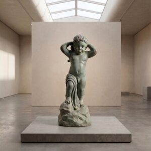 Fountain Boy with Turtle Bronze 0.70 m