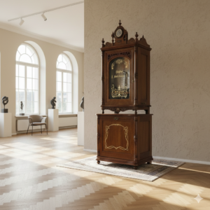 Music box Lochmann music machine Gründerzeit 1890 Walnut