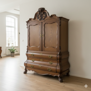 Cabinet Cupboard Neo-Baroque 1880 Oak
