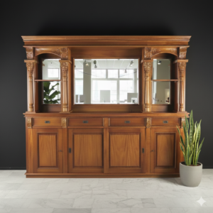 Empire Bar Back Cabinet Mahogany 2.70 m