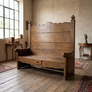 Church Bench Pew Spain 1880 Pine