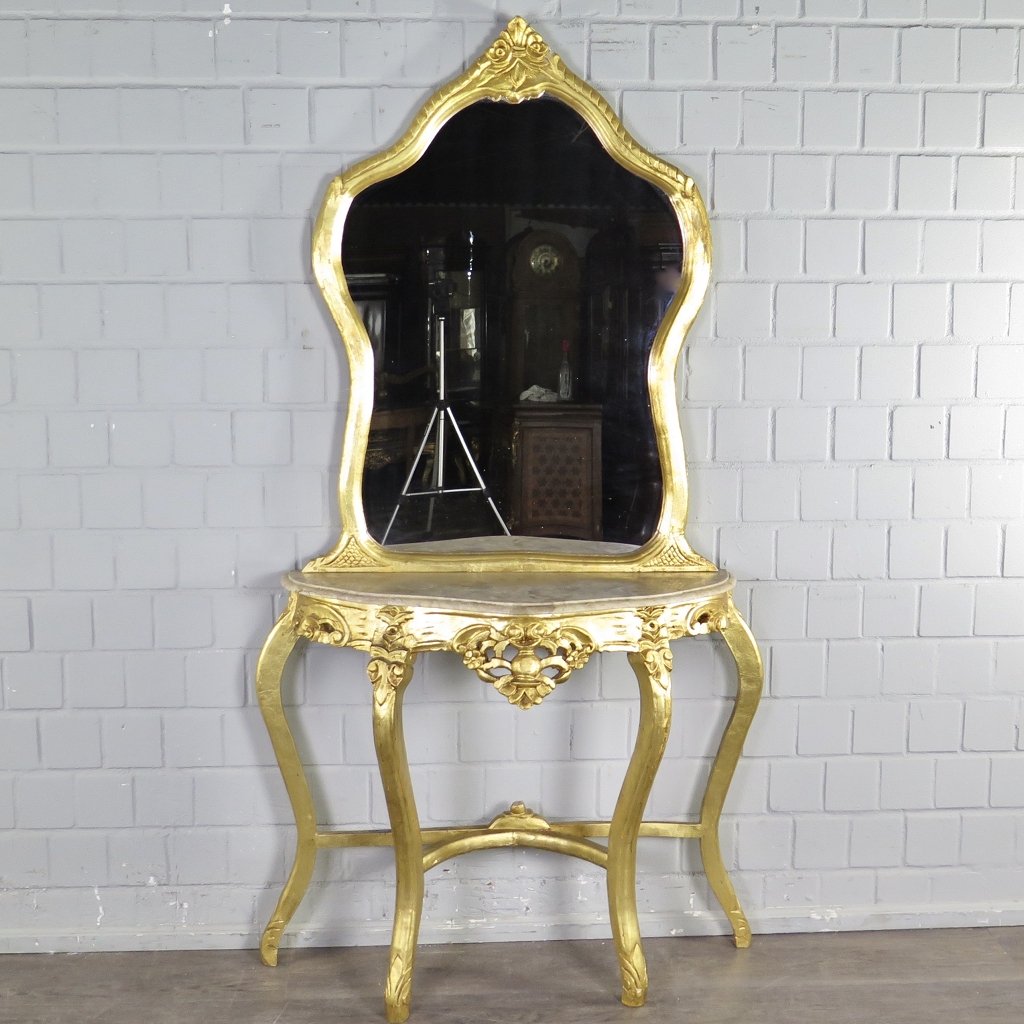 Mirror with Side Table Gold 0.96 m - Image 3
