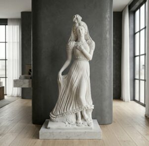 Statue Garden Statue Woman Marble 1.42 m